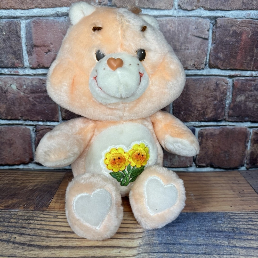 Care Bears Friend Bear Plush Stuffed Animal Kenner 1983‎ Vintage Kenner Flower